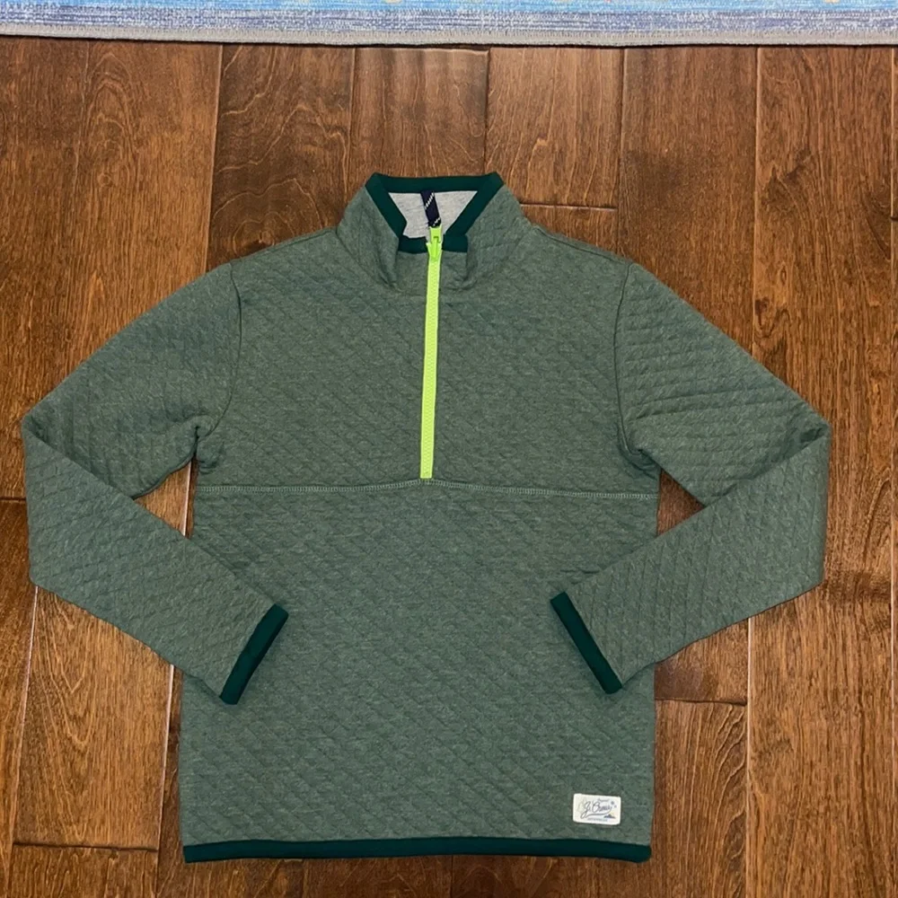 NWT J. Crew Crewcuts half-zip reversible quilted pullover - 10
